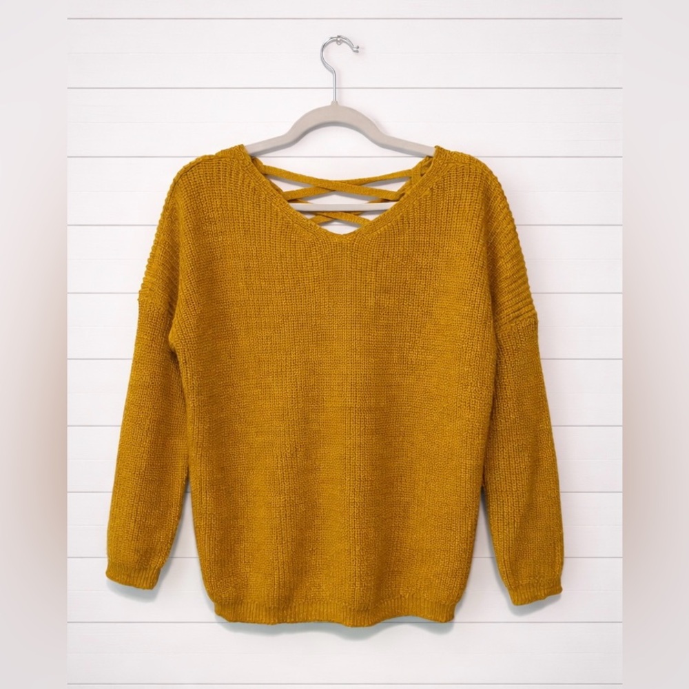 Rosette Golden Mustard Yellow Women's Sweater